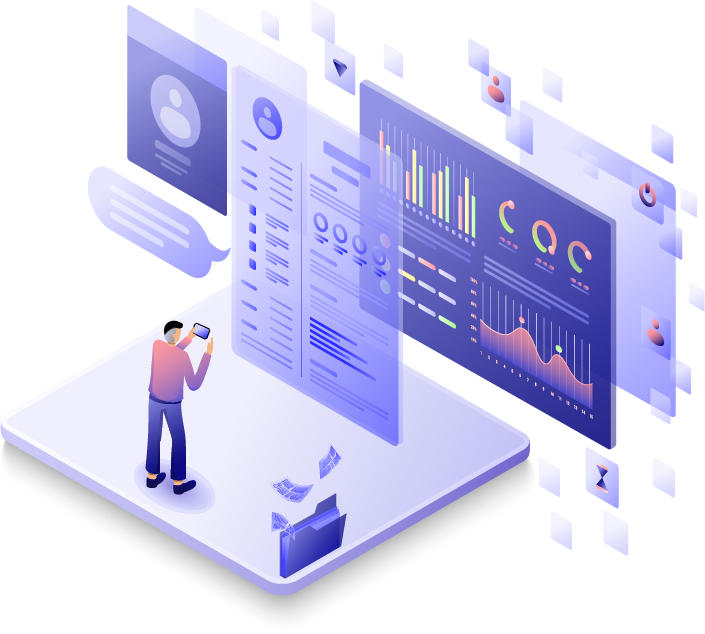 Modern payment technology dashboard illustration